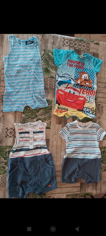 Lot combi-short 6 mois