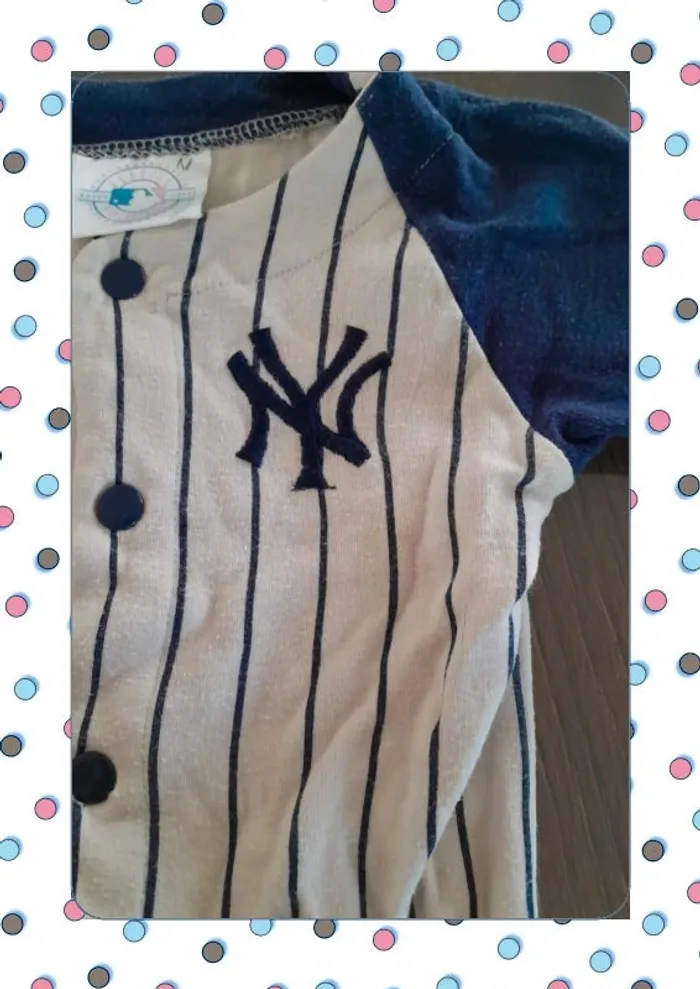 Pyjama baseball 12 mois - photo numéro 3