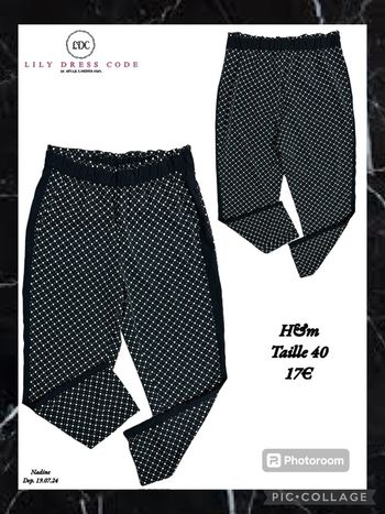 🖤Pantalon fluide à pois H&M – Taille 40 SOLDÉ -20% 🖤