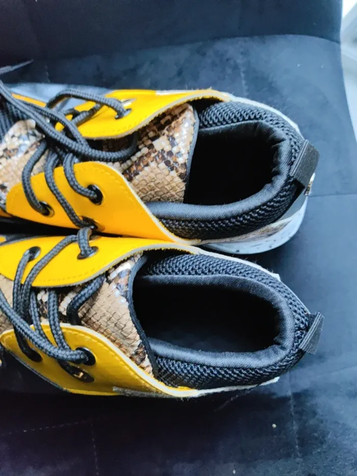 Basket femme taille 37 noir jaune - photo numéro 3
