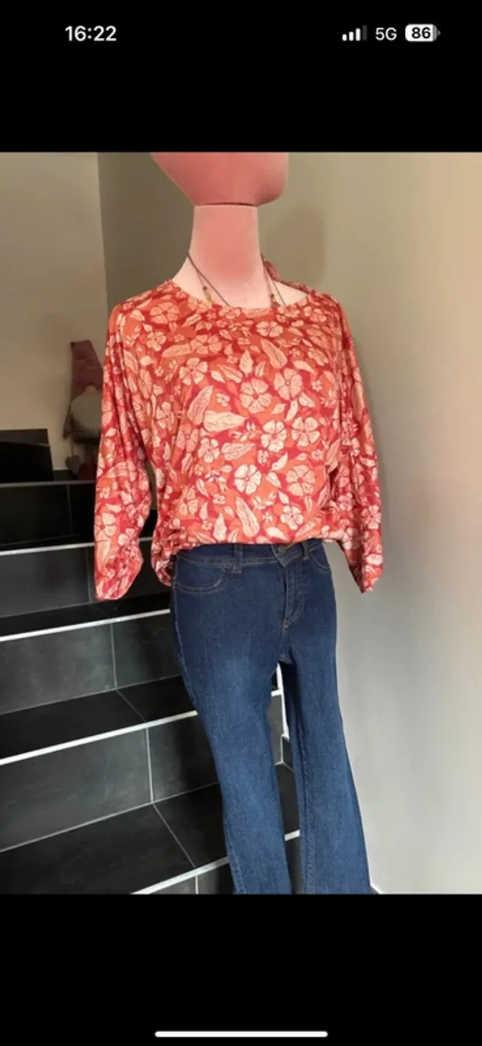 Blouse t M/L fluide manches originales - photo numéro 6