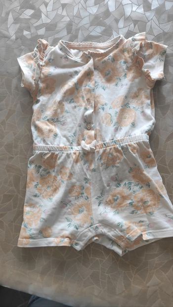 Combi short bébé fille 6 mois