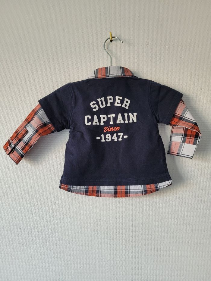 Polo marine Gemo 6 mois TBE - photo numéro 3