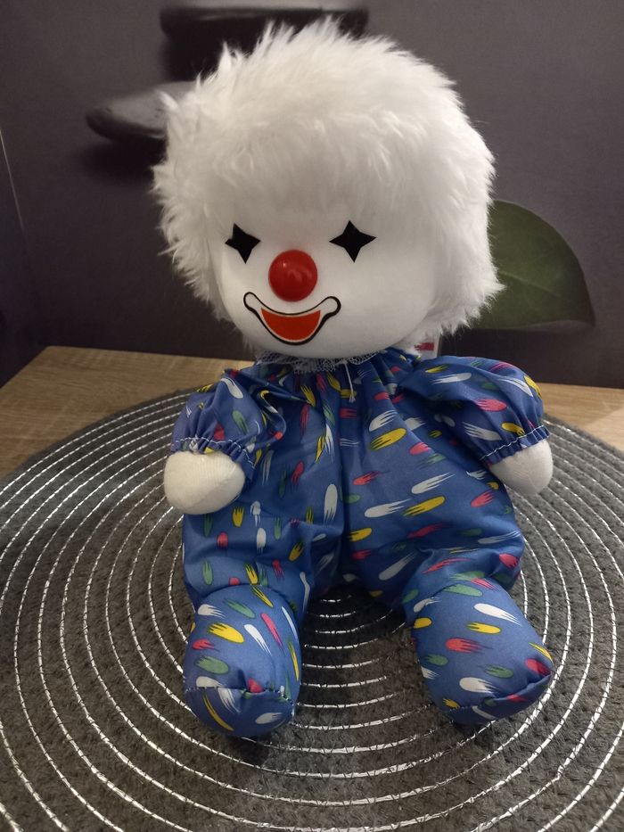 Peluche poupée clown boîte à musique - photo numéro 2