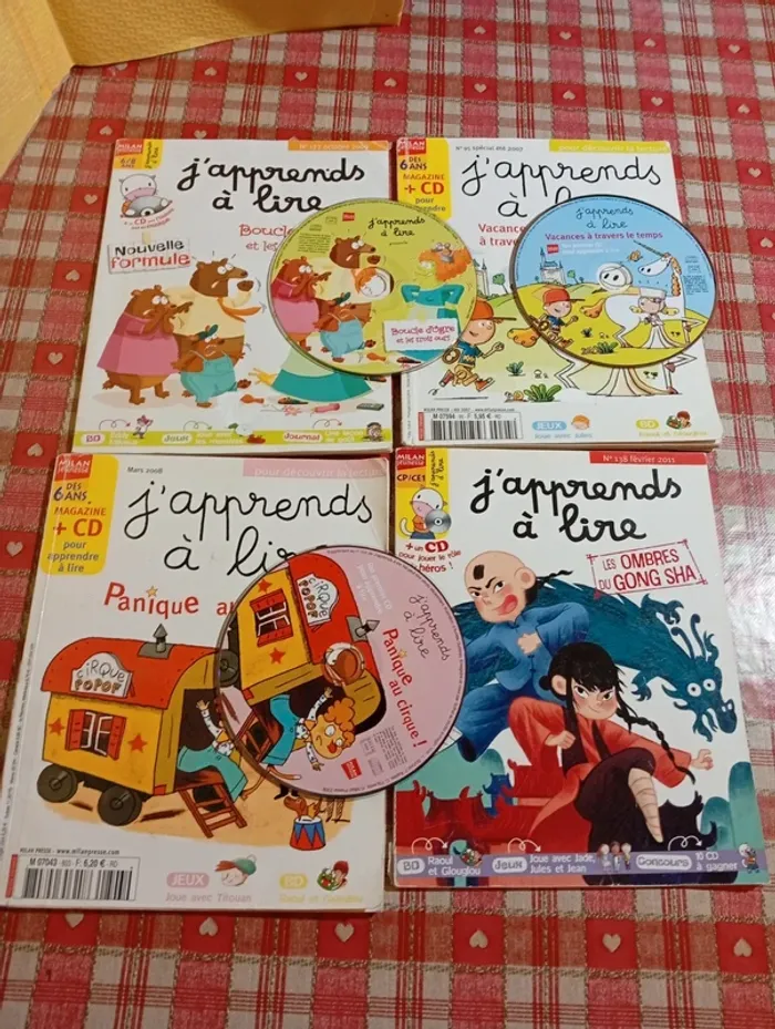 J'apprends à lire x 4 avec CD édition milan jeunesse