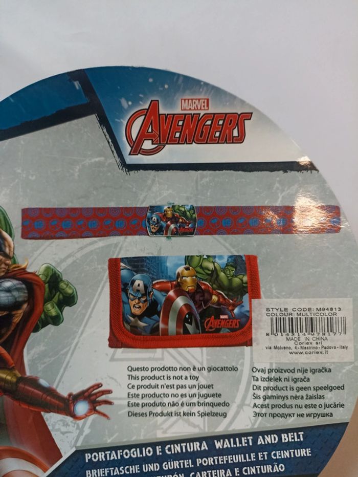 Ensemble ceinture et porte monnaie avengers - photo numéro 2