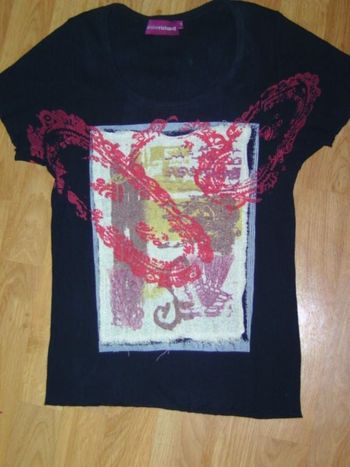 Tee shirt CAROLE RICHARD noir et multicolore taille S TBE