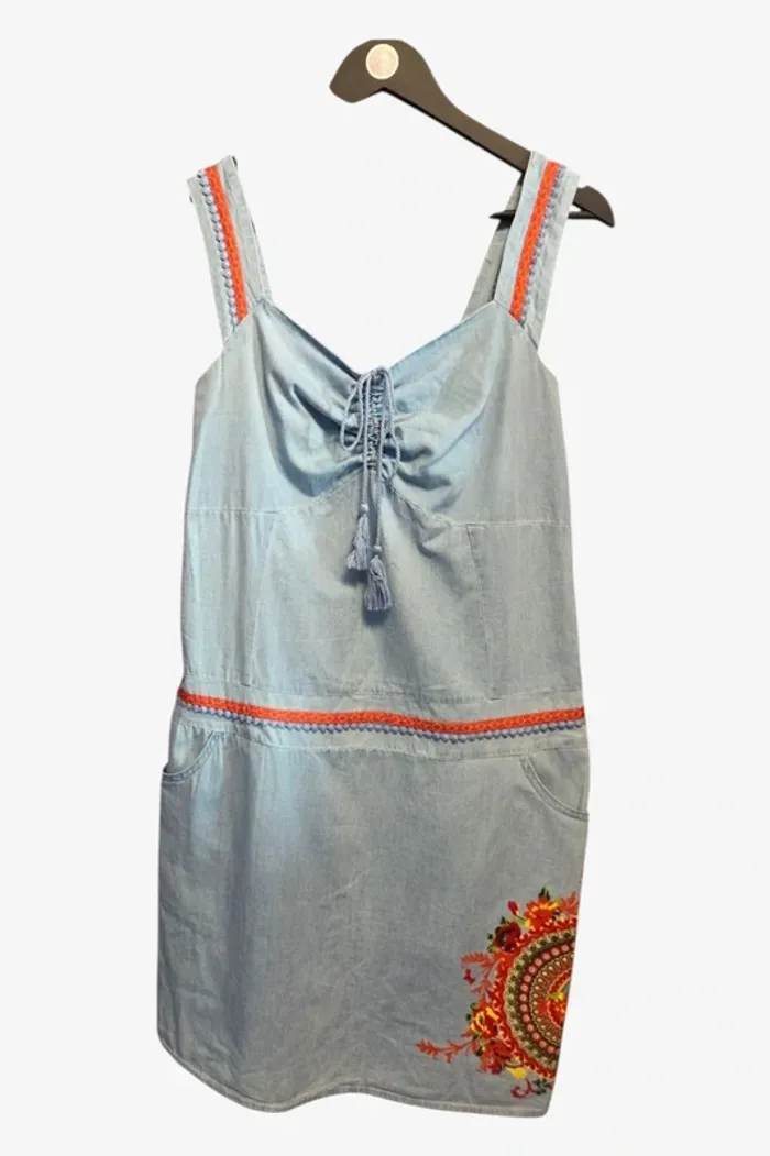 Jolie robe d'été en jean léger T42 Coline - photo numéro 2