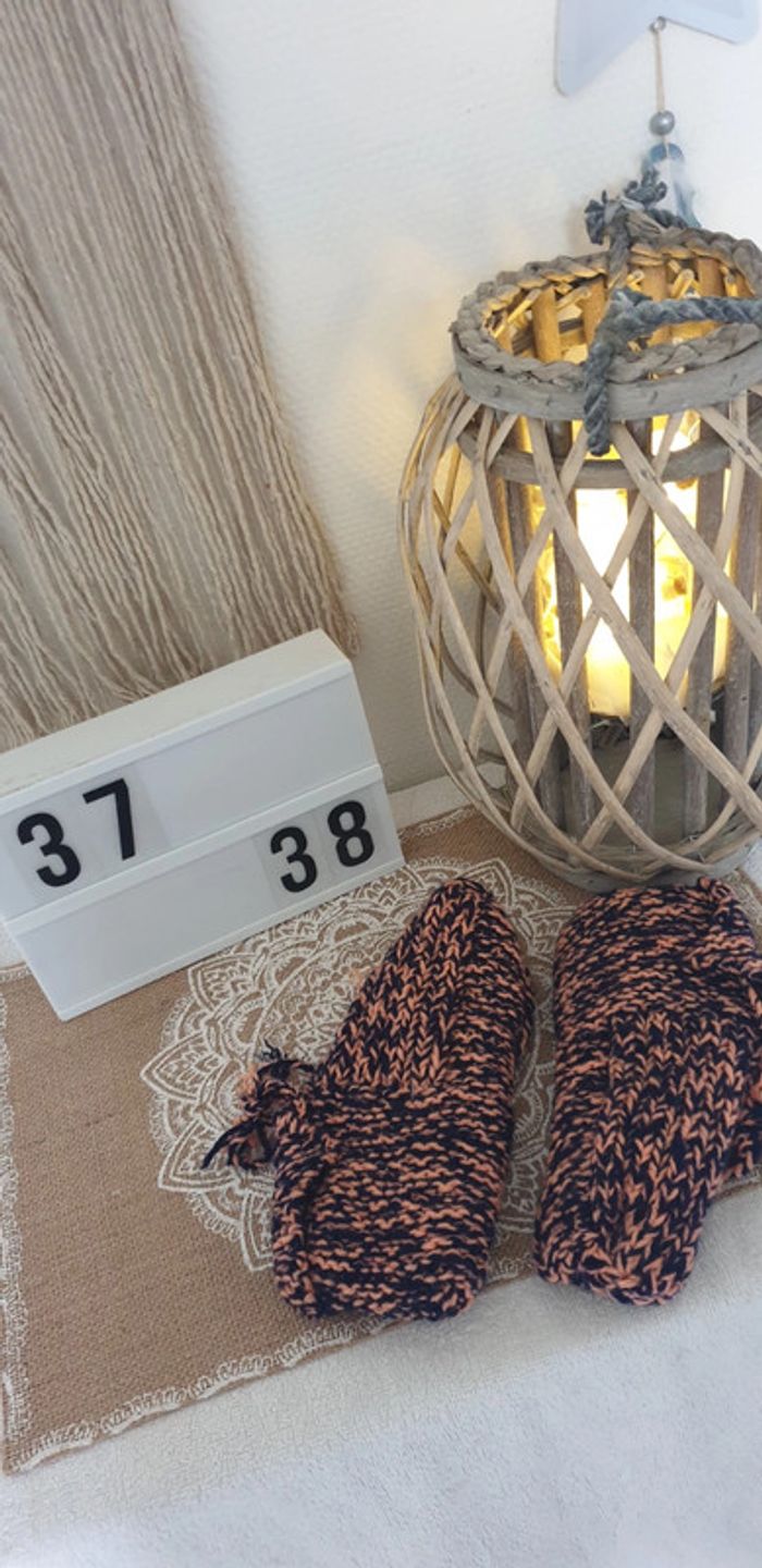 Chaussons fait main 37/38 - photo numéro 6