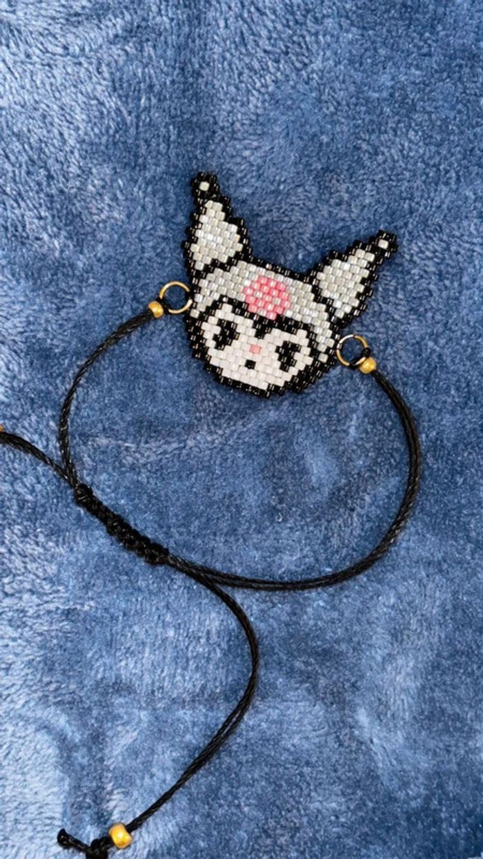 Bracelet Kuromi tissé bracelet reglable - photo numéro 2