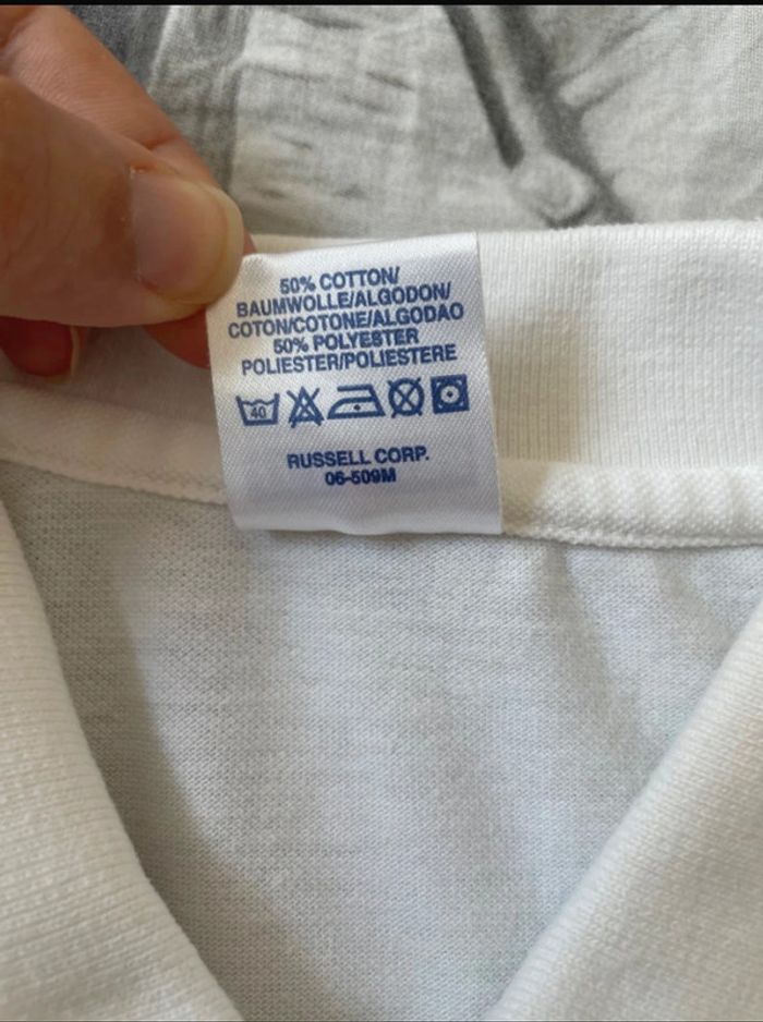 Polo blanc crème neuf taille M/L jerzees - photo numéro 6