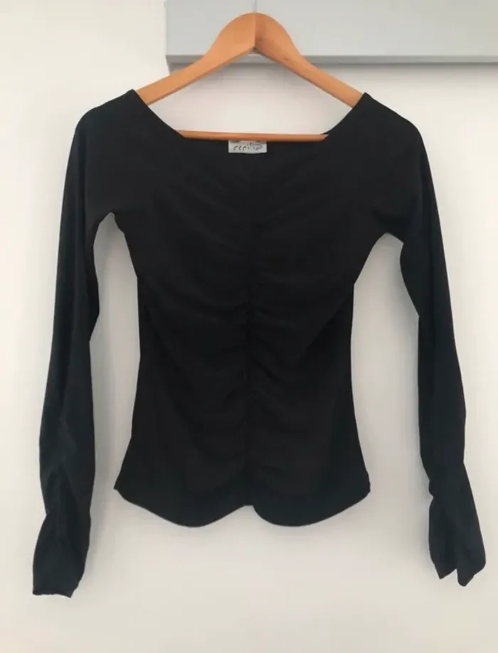 Pull léger noir Cécilia taille S Y2K vintage rétro - photo numéro 3