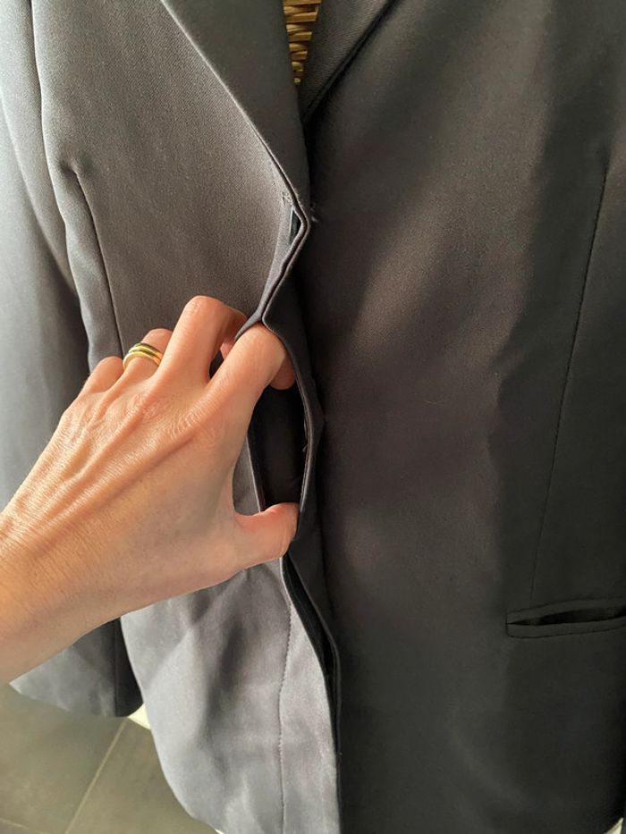 Tailleur La City blazer et pantalon marron taille 38 - photo numéro 3