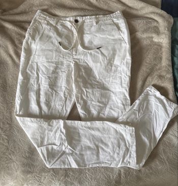 Pantalon en « coton » Blanc 