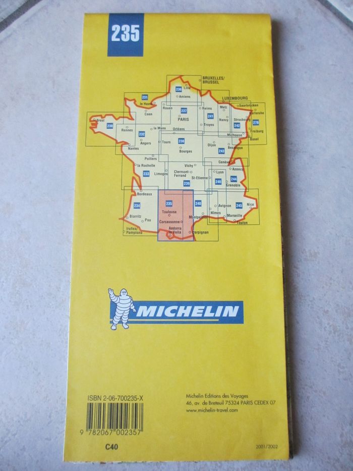 Carte routière et touristique Michelin n° 235 Midi-Pyrénées 1:200000 - photo numéro 2