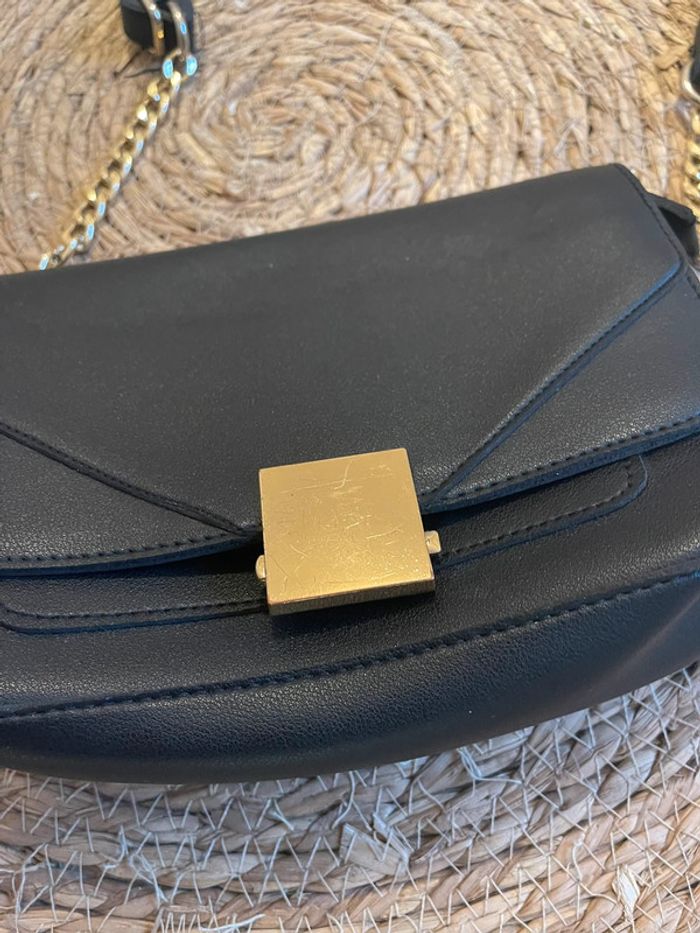 Sac à main noir et doré - photo numéro 6