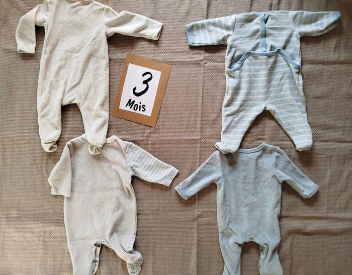 Lot 4 pyjamas hiver velours - photo numéro 2