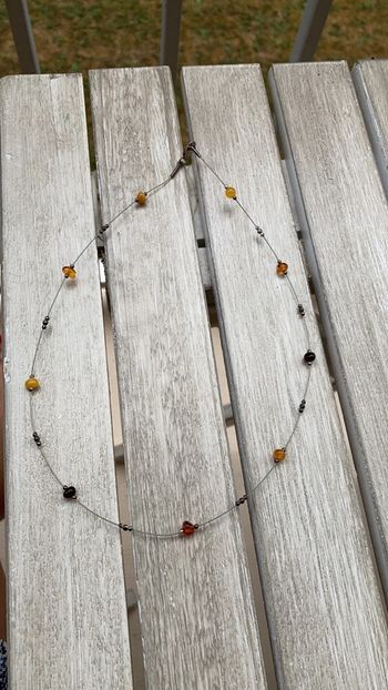 Collier fantaisie ambré