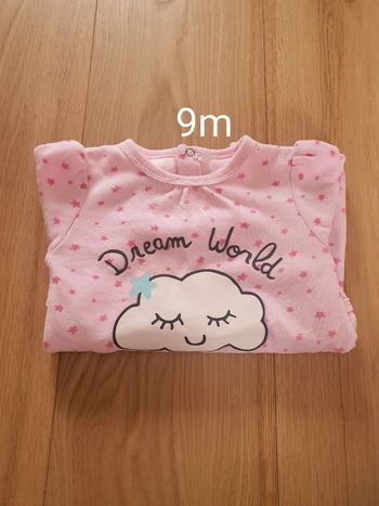 Pyjama rose nuage 9 mois