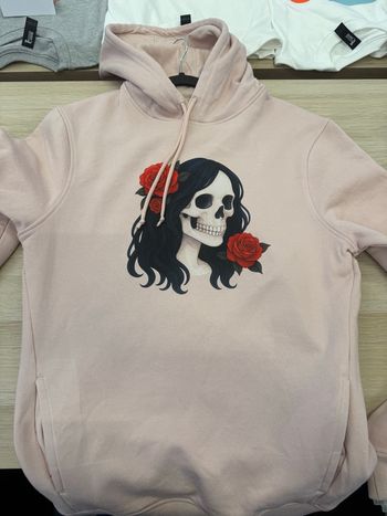 Sweat-shirt capuche rose neuf taille S