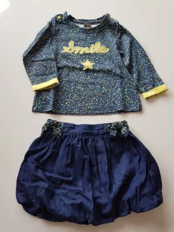 Ensemble fille Tape a l'oeil 12 mois