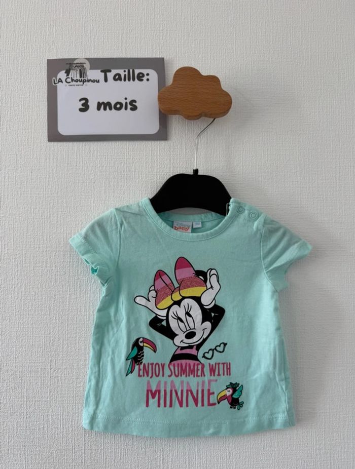 Tee shirt manches courtes - taille 3 mois 🌸