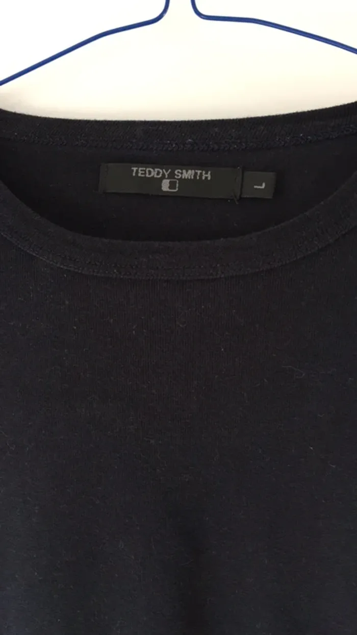 t-shirt homme uni marine L Teddy Smith - photo numéro 2
