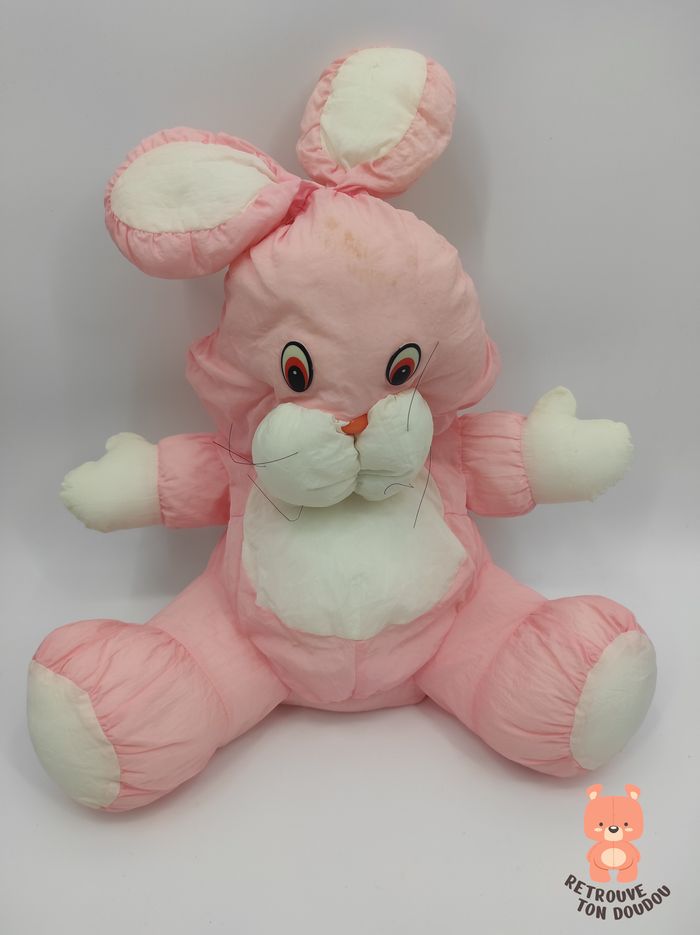 Peluche Lapin Rose Toile Parachute Euro Play