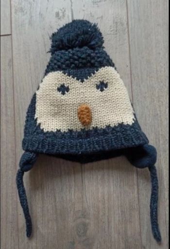 Bonnet pingouin polaire 6/12 mois