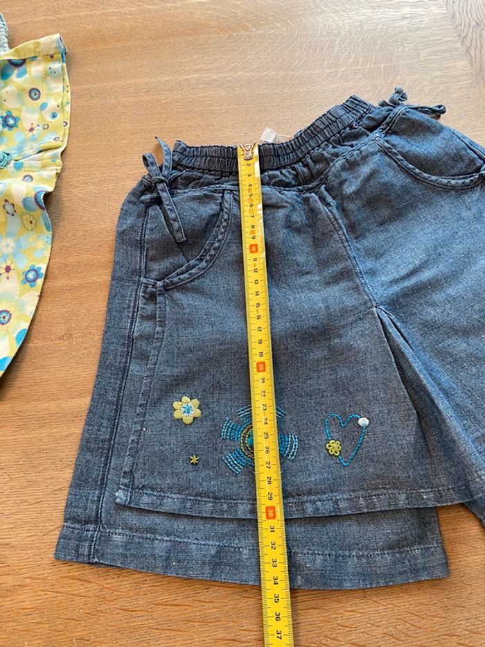 Ensemble jupe-short, teeshirt et gilet Catimini taille 4 ans - photo numéro 20