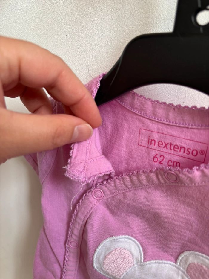 Pyjama été rose souris In Extenso 3 mois - photo numéro 4