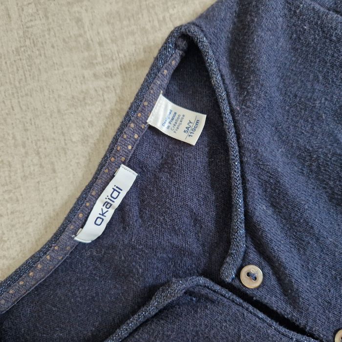 Gilet okaidi bleu marine 5 ans - photo numéro 2