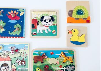 Lot de 6 puzzles en bois