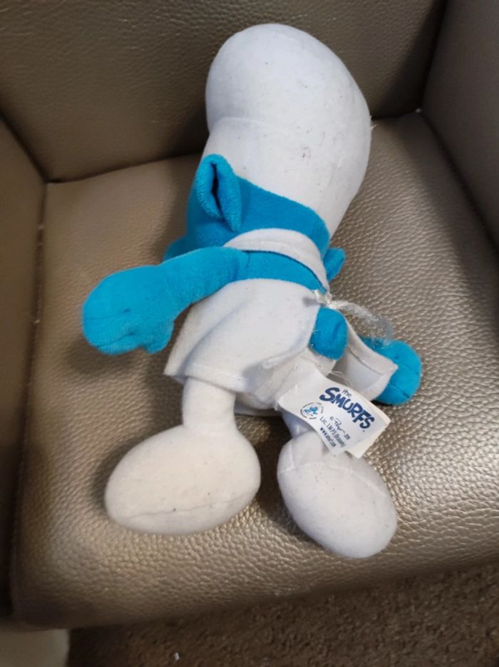 peluche schtroumpf cuisinier - photo numéro 2