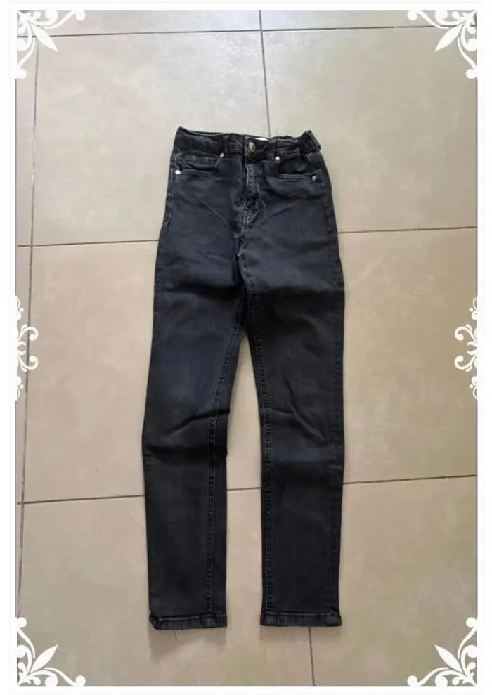 Jean noir skinny enfant fille taille 11-12 ans Mango - photo numéro 3