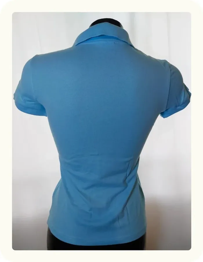 Polo bleu ciel femme Lacoste - photo numéro 5