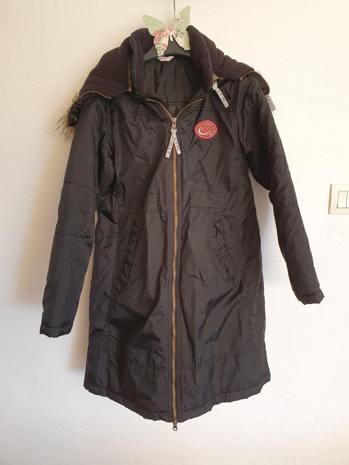 Doudoune longue noir myc 12 ans