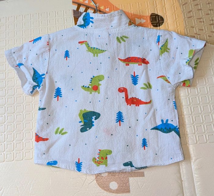Chemise manches courtes légère 3 mois dinosaures - photo numéro 2