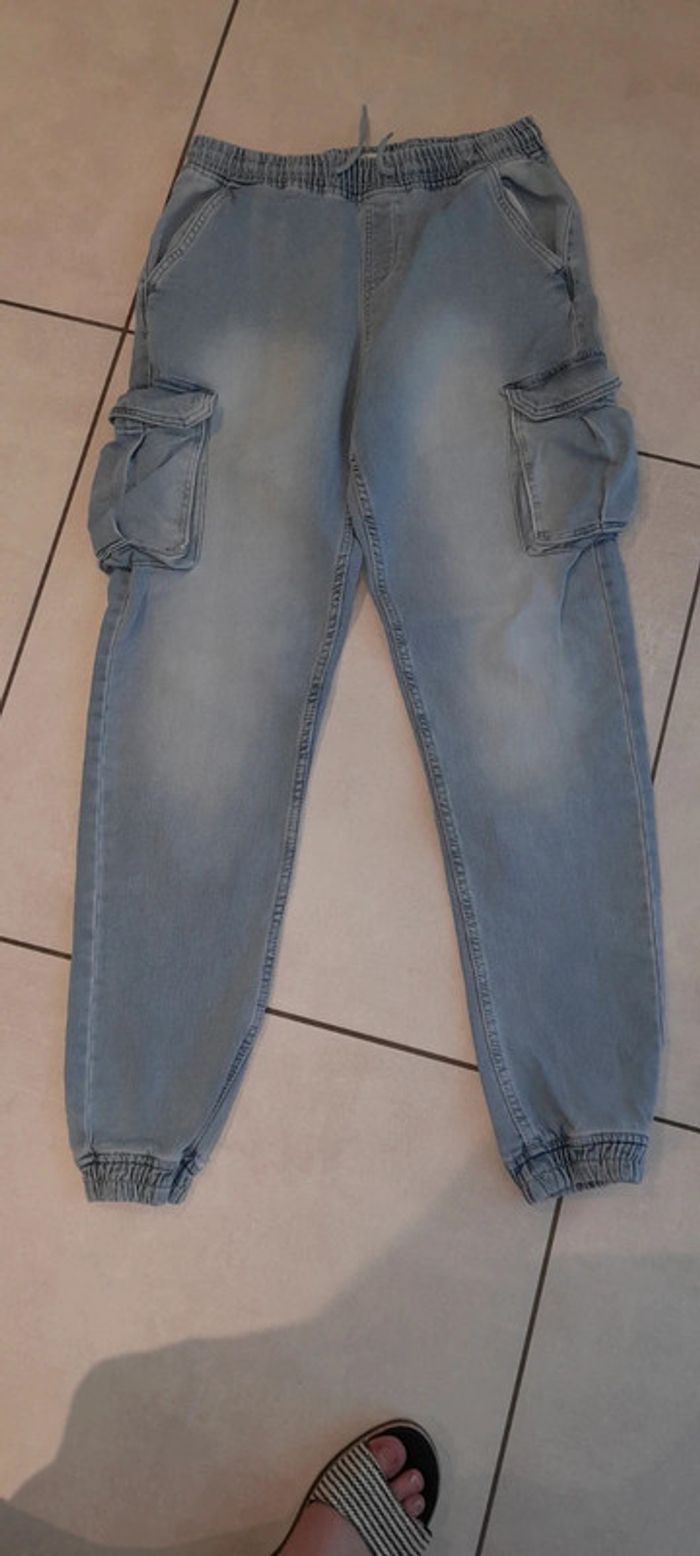 Pantalon type cargo jean - photo numéro 2