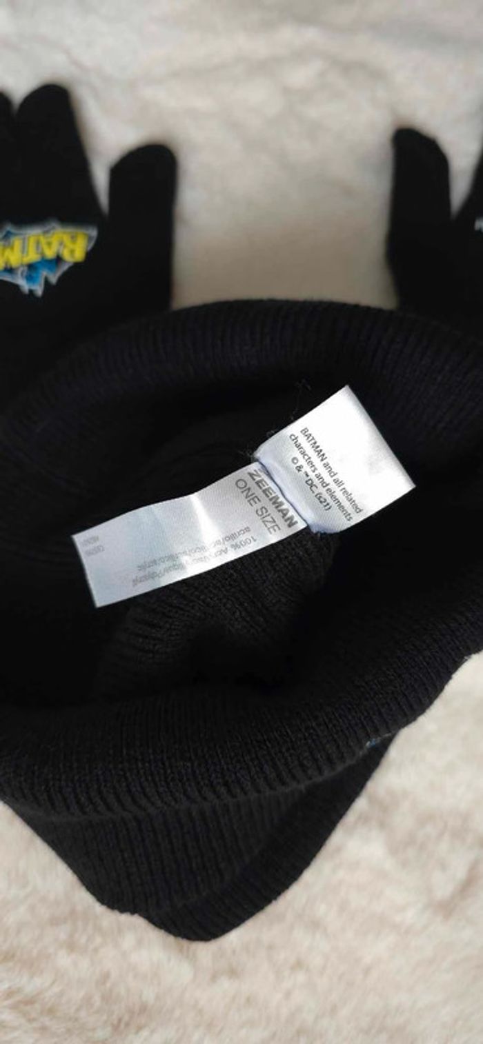 Ensemble bonnet et gants batman - photo numéro 3