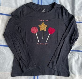 T-shirt manches longues à sequins - 8 ans