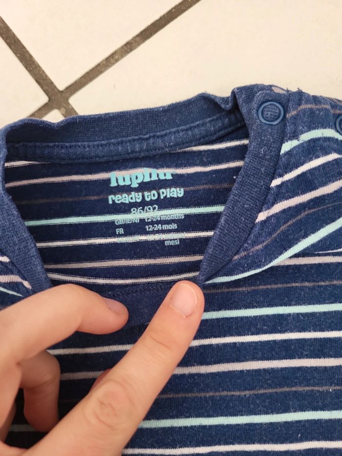 2 t-shirt manches longues 12 24 mois lupilu - photo numéro 3