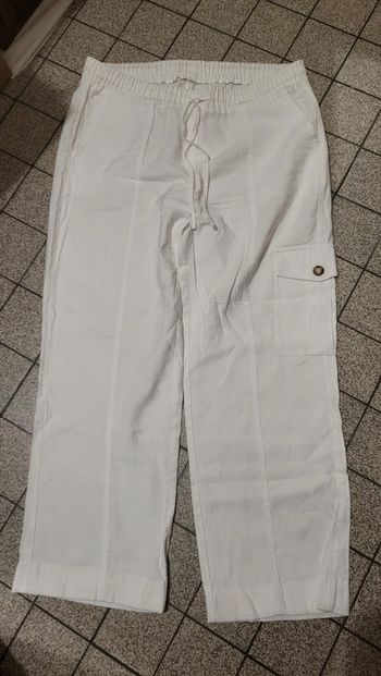 Pantalon large blanc