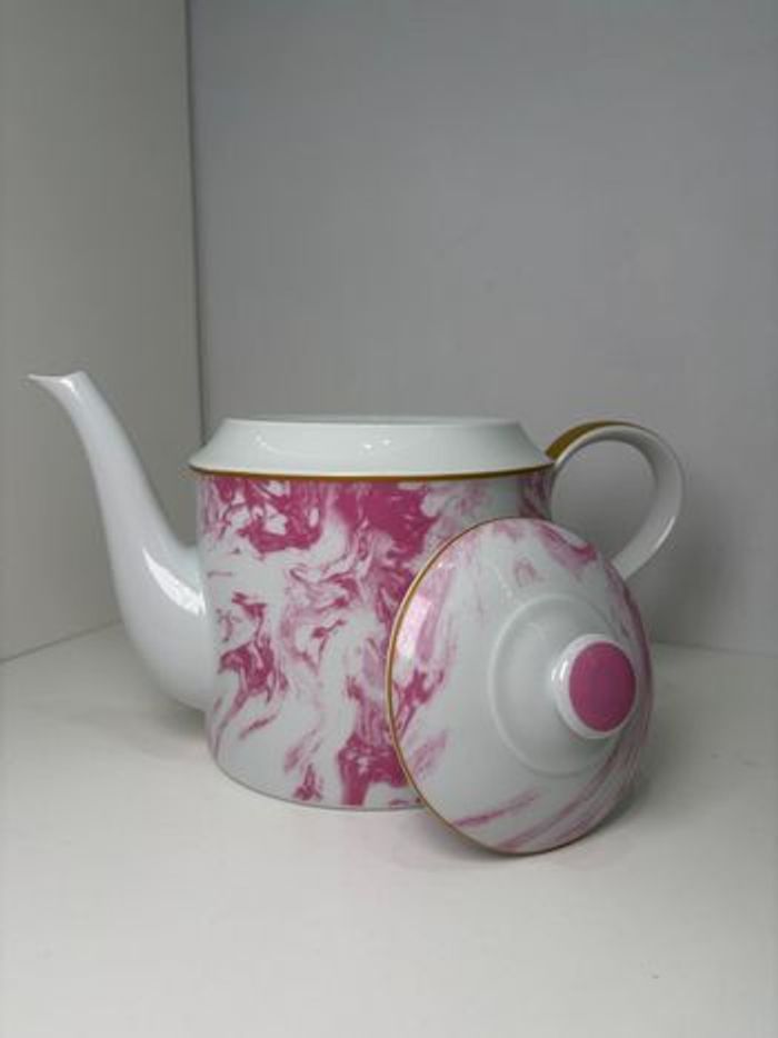 Théière Magique RICE - Effet Marbré Rose & Or - photo numéro 2