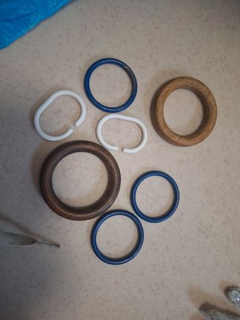 Lot d'anneau bois plastique