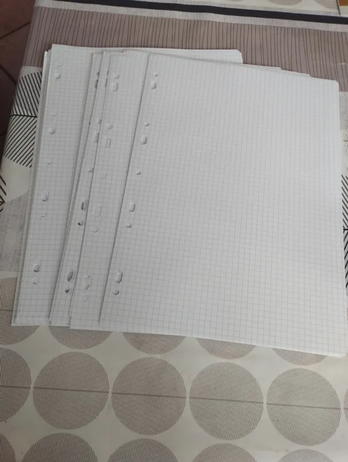 Lot feuilles simples petits carreaux