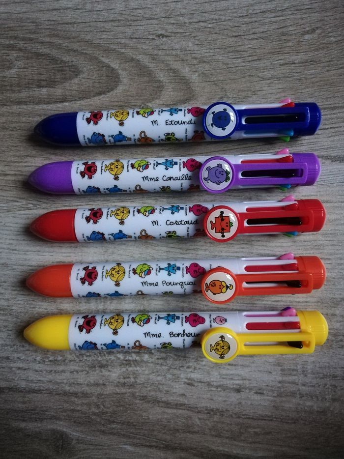 Stylos 8 couleurs Madame monsieur