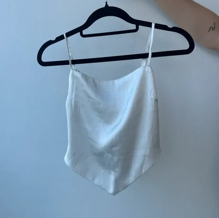 Top dentelle blanc stradivarius