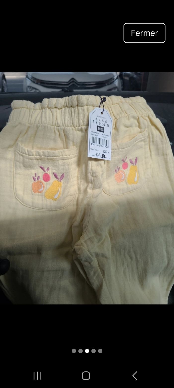 Pantalon neuf 10 ans sergent major fille
