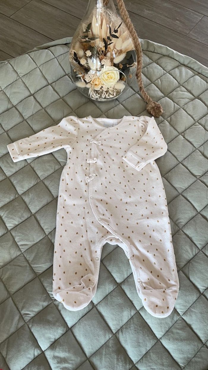 Pyjama velours écru 6 mois